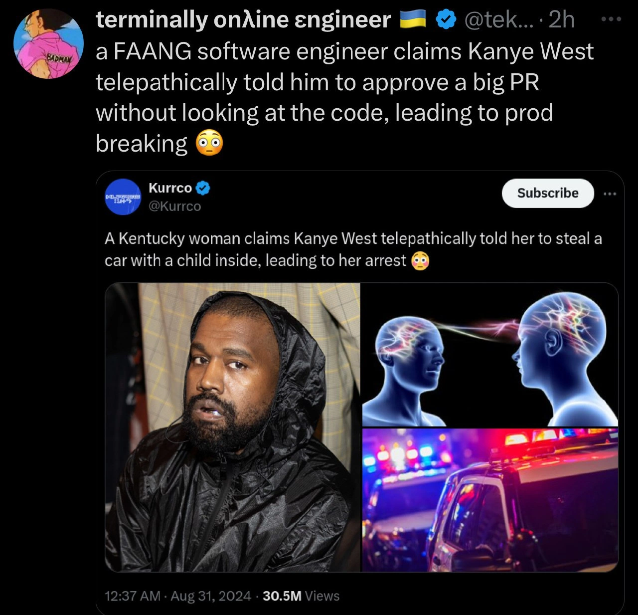 Telepathic Code Reviews: FAANG Engineer Blames Kanye for Prod-Breaking PR Approval