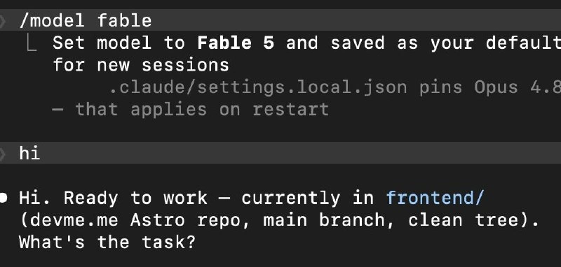 Fable Returns to the Claude Code Terminal