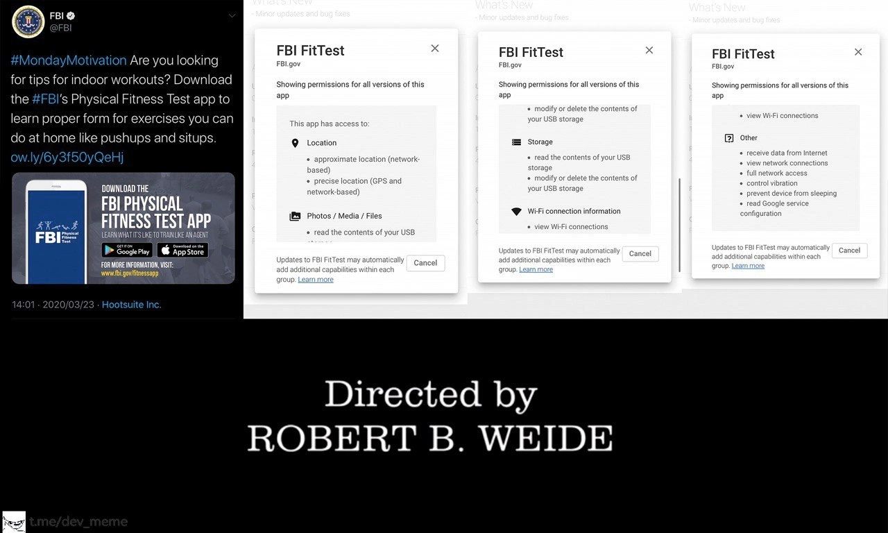 FBI Fitness App: A Masterclass in Invasive Permissions
