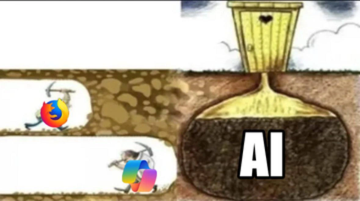 Firefox and Microsoft Copilot Mining Towards AI Treasure Underground