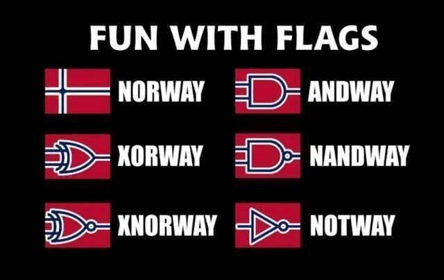 Fun With Flags: Norway's Flag Remixed as Logic Gates