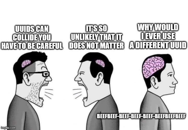 Galaxy Brain Hardcodes a Beef UUID Forever