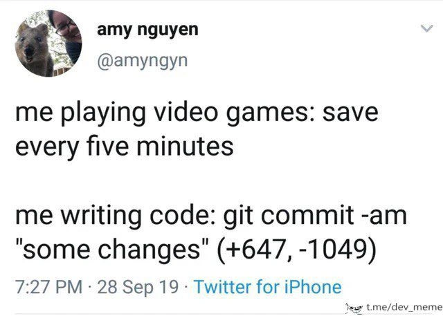 The Hypocrisy of Saving: Gaming vs. Git Commits
