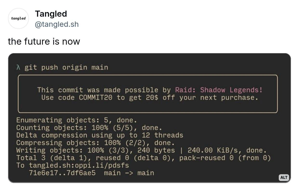 Git Push Sponsored by Raid Shadow Legends -- The Future Is Now