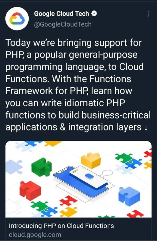 Google Cloud Ships PHP with iPhone Energy