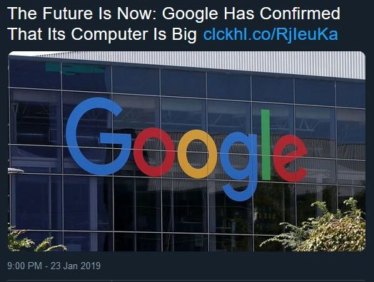 Google Confirms: The Computer is Large