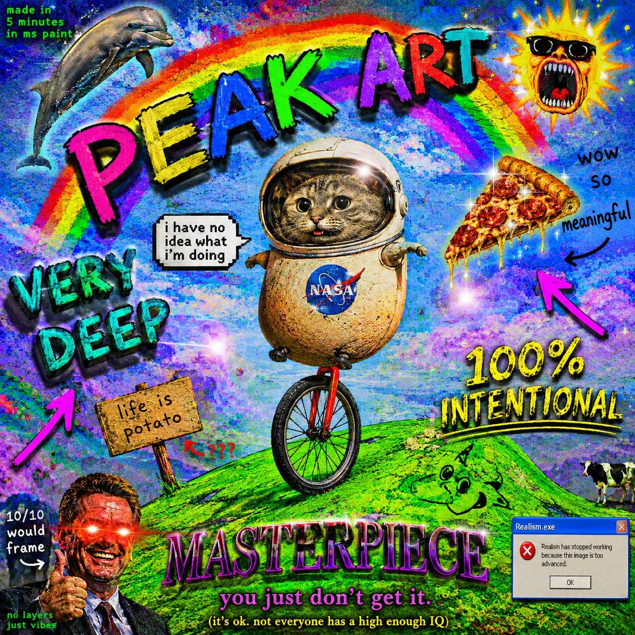 GPT's Worst Image: Peak Art Cat Collage