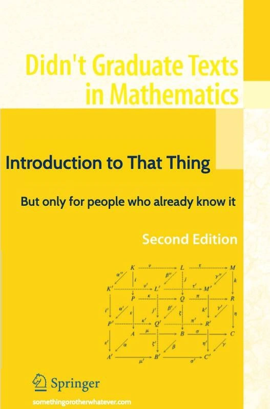When the “intro” book needs a PhD in advance anyway