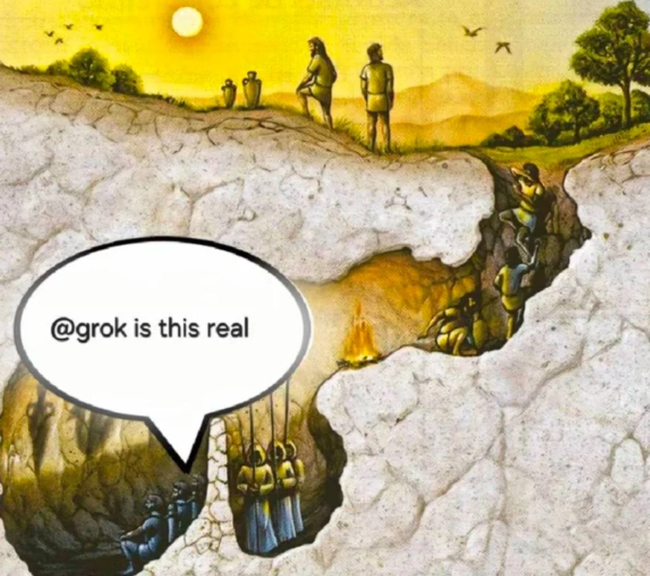 Plato's Cave Meets Modern AI