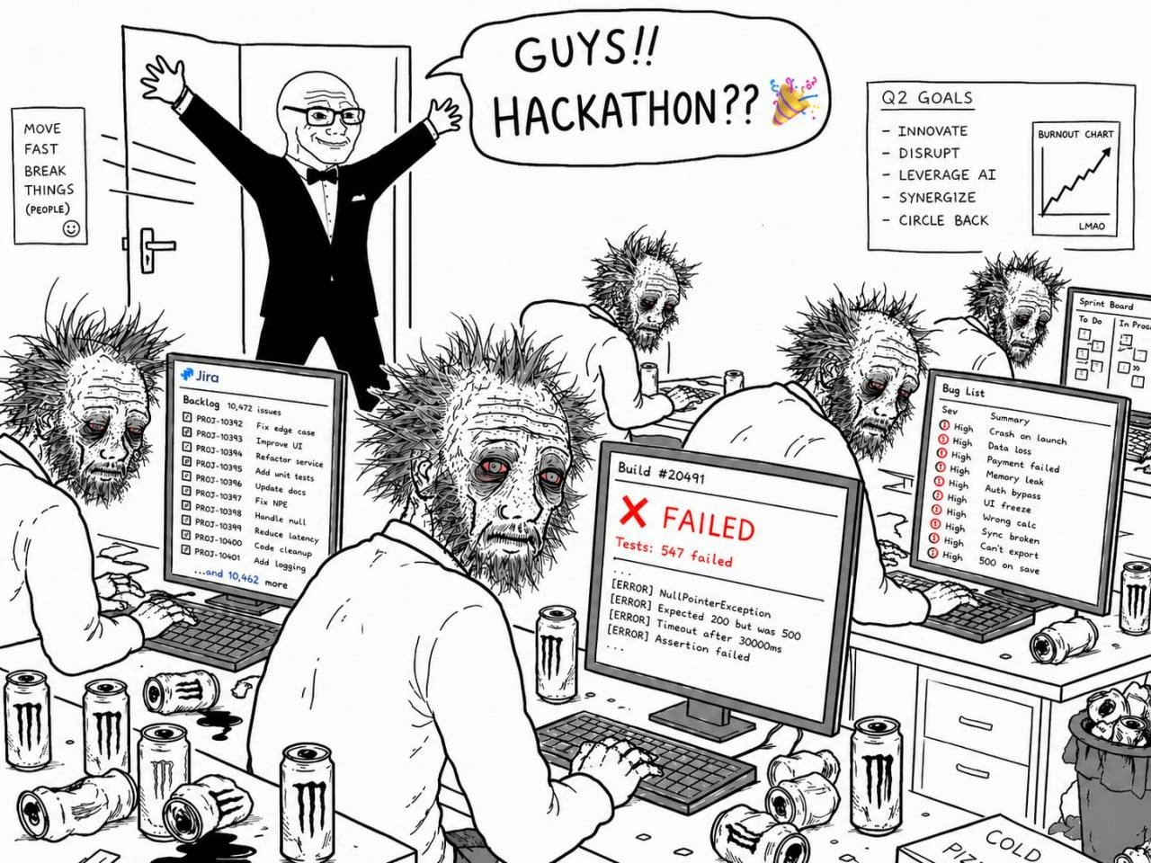 GUYS!! HACKATHON?? - Announcing Fun to the Already Dead