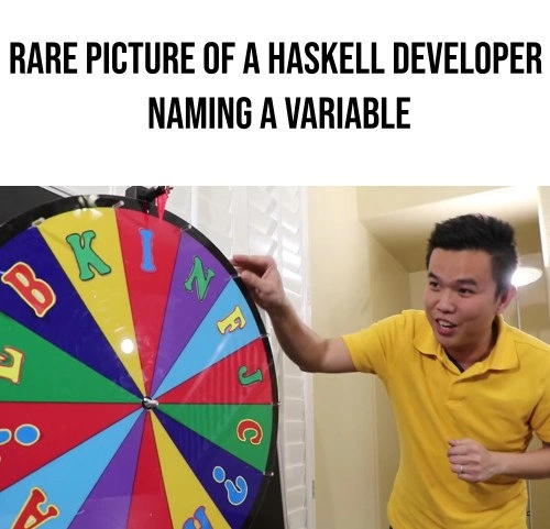 Haskell Developer's Guide to Variable Naming