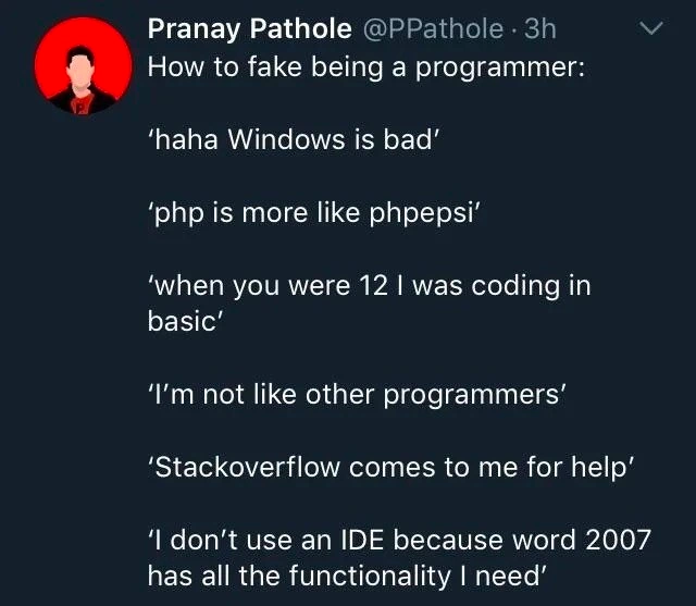 How to Fake Programmer Cred