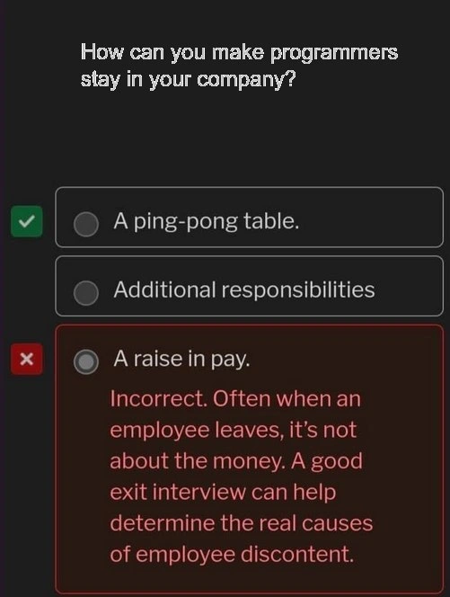Meme quiz claims ping-pong tables keep developers longer than salary increases