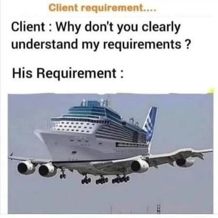 When client demands a cruise ship that can also fly like a plane