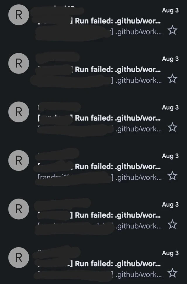 Inbox Full Of Failed Workflows
