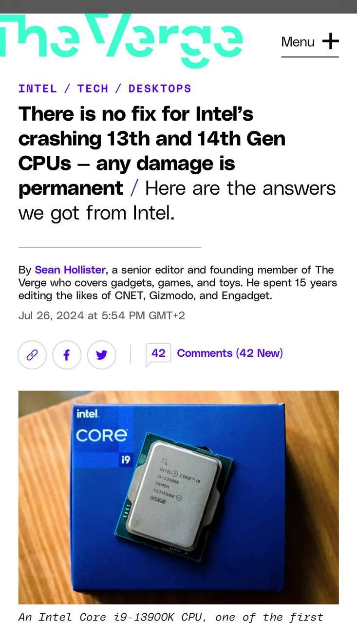 Intel’s 13th-14th Gen CPUs: When Permanent Hardware Bugs Meet Dev Fatalism