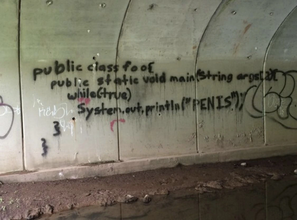 Urban code: Java's infinite loop graffiti