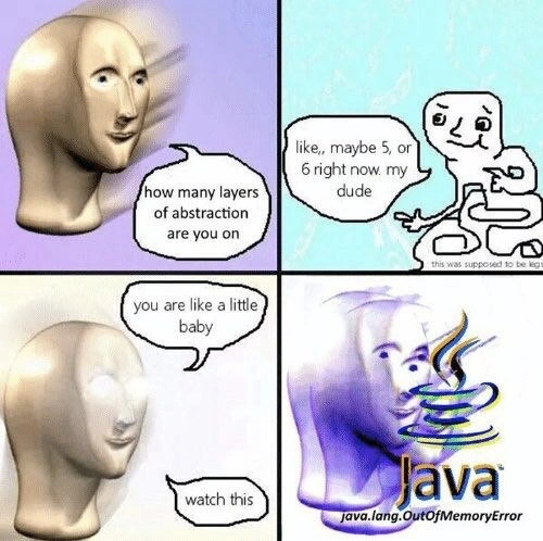 Java's Infinite Abstraction and Memory Consumption