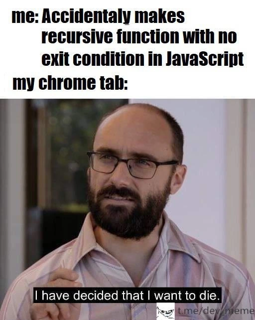 Infinite Recursion Leads to Chrome Tab's Existential Crisis