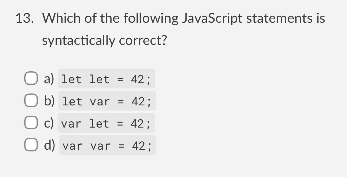 JavaScript Quiz: When Reserved Words Meet Variable Names