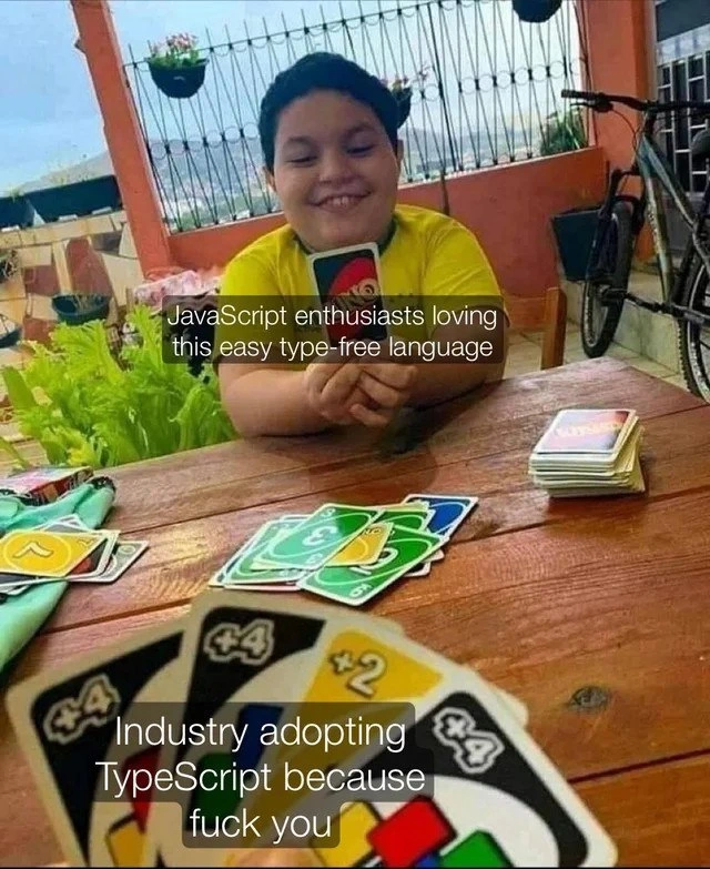 When JavaScript fans get hit with the industry’s TypeScript draw-four card