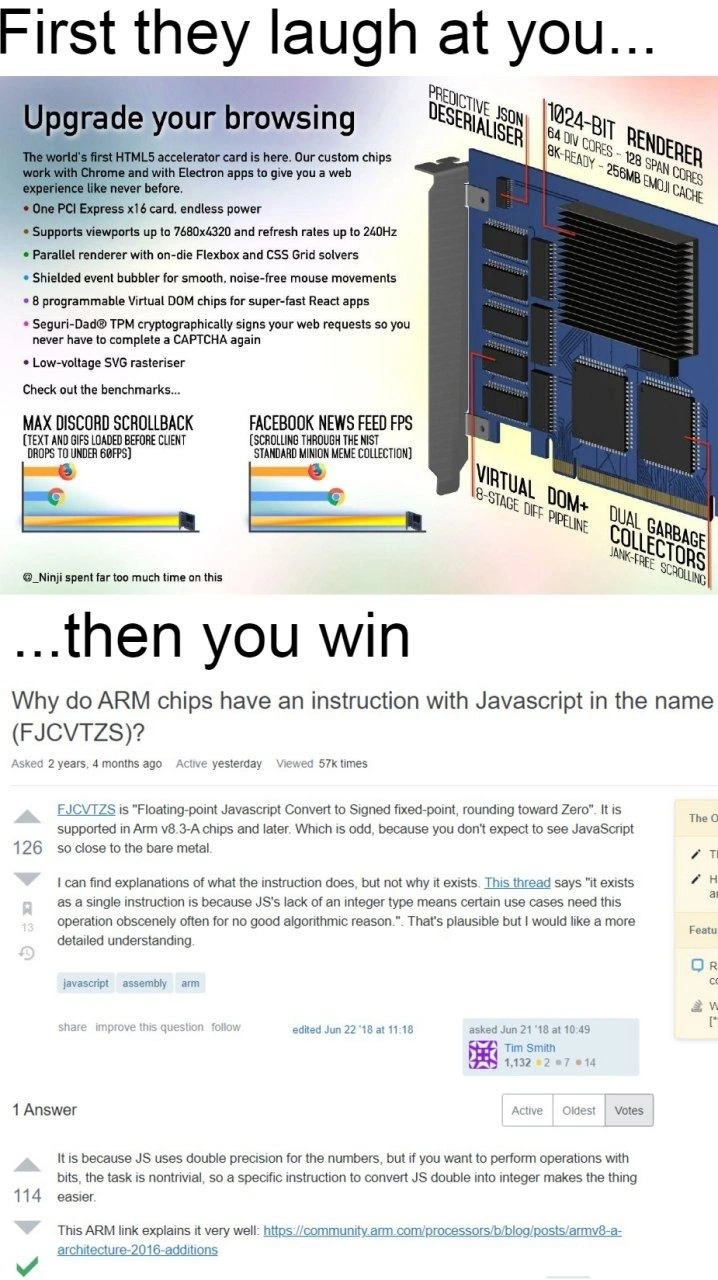 When your parody HTML5 GPU meets a real ARM JavaScript instruction