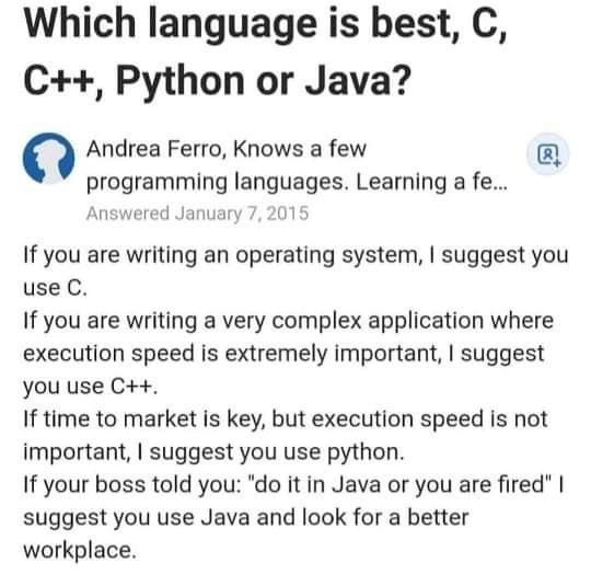 A Pragmatic Guide to Choosing Your Language (and Workplace)