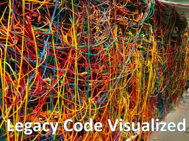 Legacy code resembles a rainbow spaghetti wiring nightmare you’re scared to touch
