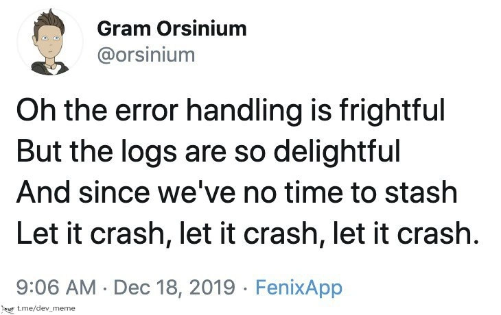 A Developer's Christmas Carol: Let It Crash