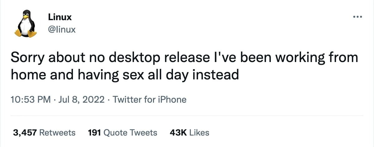 Linux delays desktop release, blames remote work and alternative productivity priorities