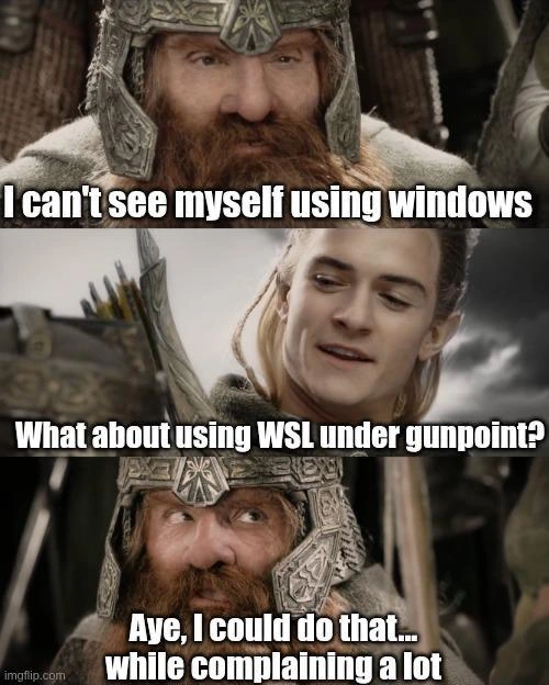 Linux Developer Reluctantly Accepts WSL Under Duress While Complaining