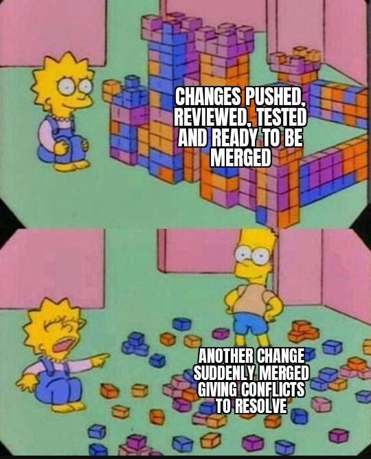 Lisa's Block Castle Destroyed: Merge Conflicts After a Perfect PR