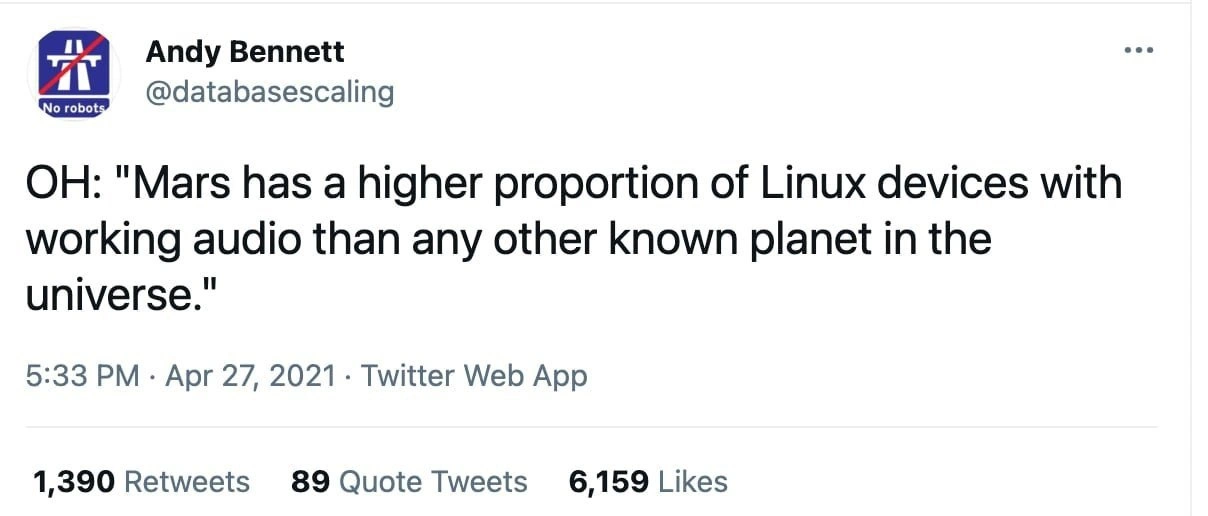 Linux Audio Works Better on Mars Than on Earth
