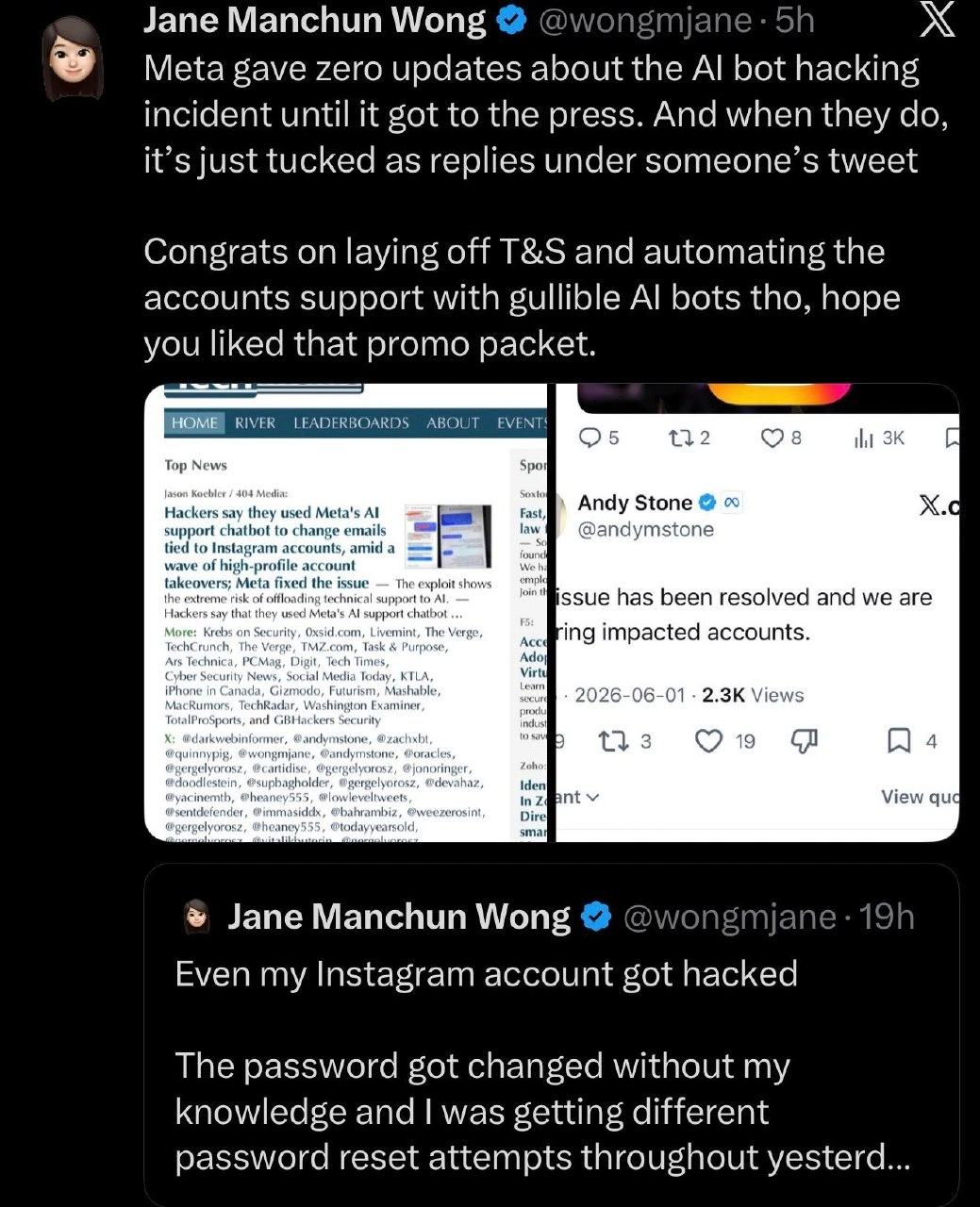 Meta's AI Support Bot Hacked, PR Response Buried in Tweet Replies