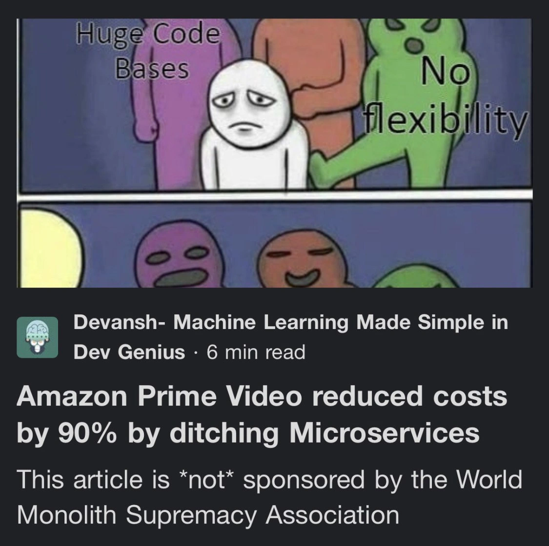 Microservices Meet the Monolith Counterargument