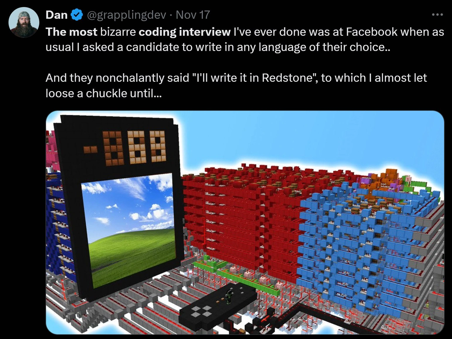 The Ultimate Flex: Choosing Redstone in a Facebook Interview