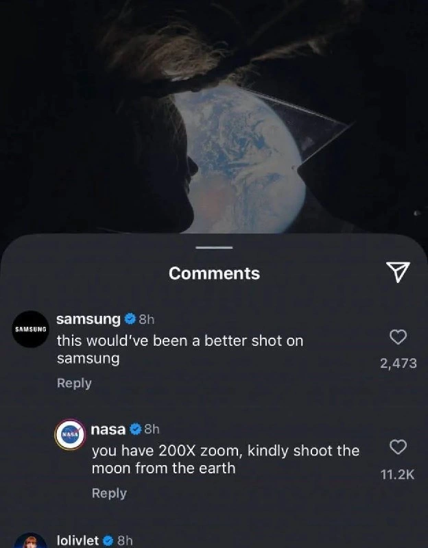 NASA Roasts Samsung: 'Kindly Shoot the Moon From the Earth'