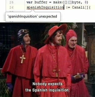 Nobody Expects the Syntax Error