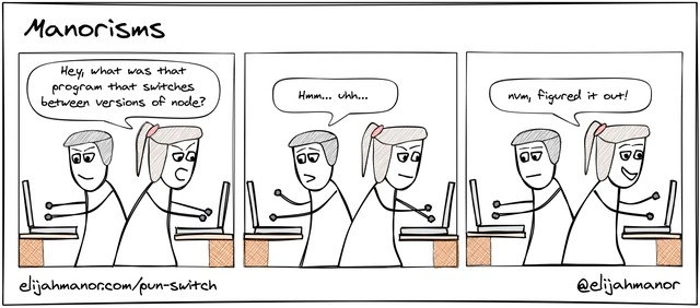 The Classic 'NVM' Pun for Node.js Developers