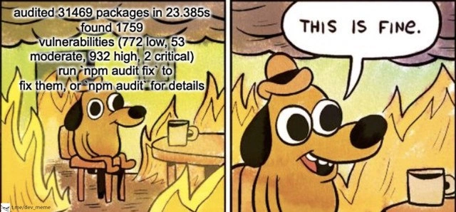 NPM Audit Reports: A Sea of Red Flags