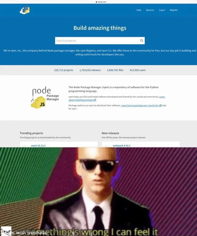 When the NPM Website Has an Identity Crisis