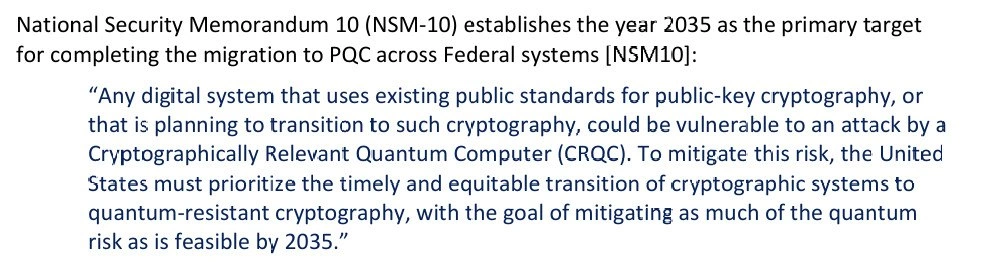US Government Mandates Transition to Post-Quantum Cryptography by 2035