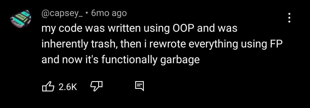 From OOP trash to FP trash: paradigm switch doesn’t fix bad code