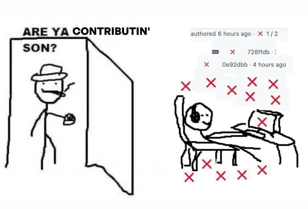 Are Ya Contributing Son? Open Source Dev Surrounded by Failed CI Checks