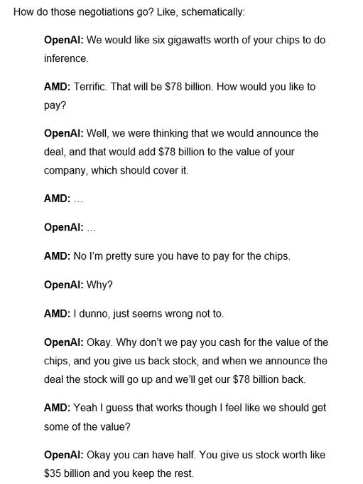 OpenAI Proposes Paying AMD for Chips with Stock Market Appreciation
