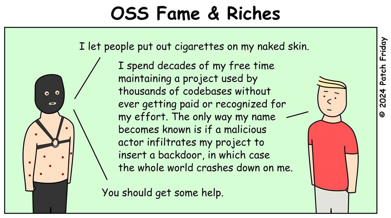 OSS Maintainer Out-Suffers a Masochist in 'Fame & Riches' Comic