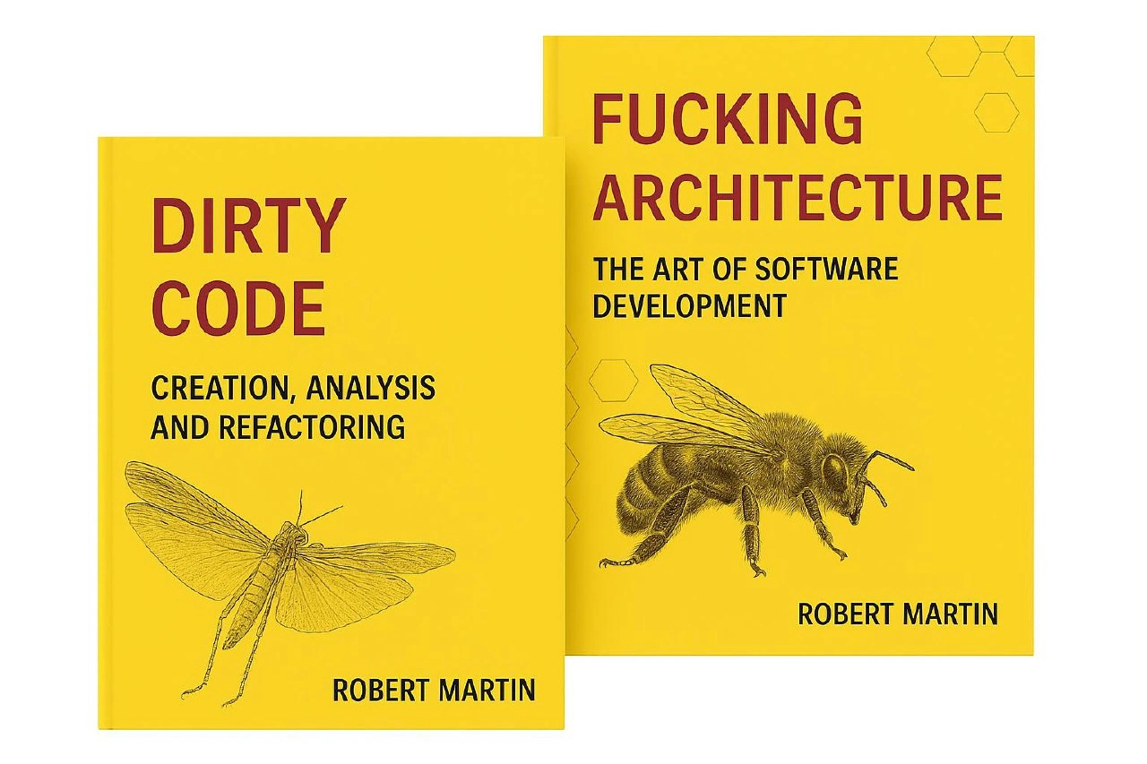 Parody Clean Code Books Renamed to Match Developer Reality