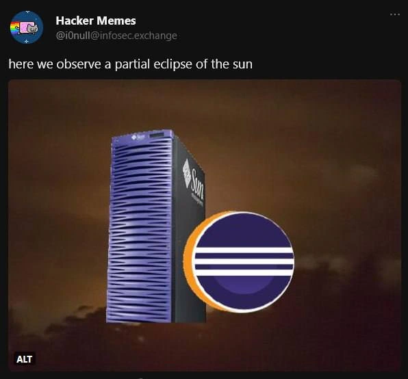 Partial Eclipse of the Sun Microsystems Server