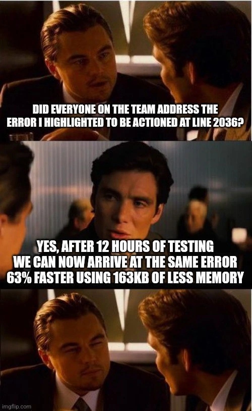 When the team optimizes the crash instead of removing it
