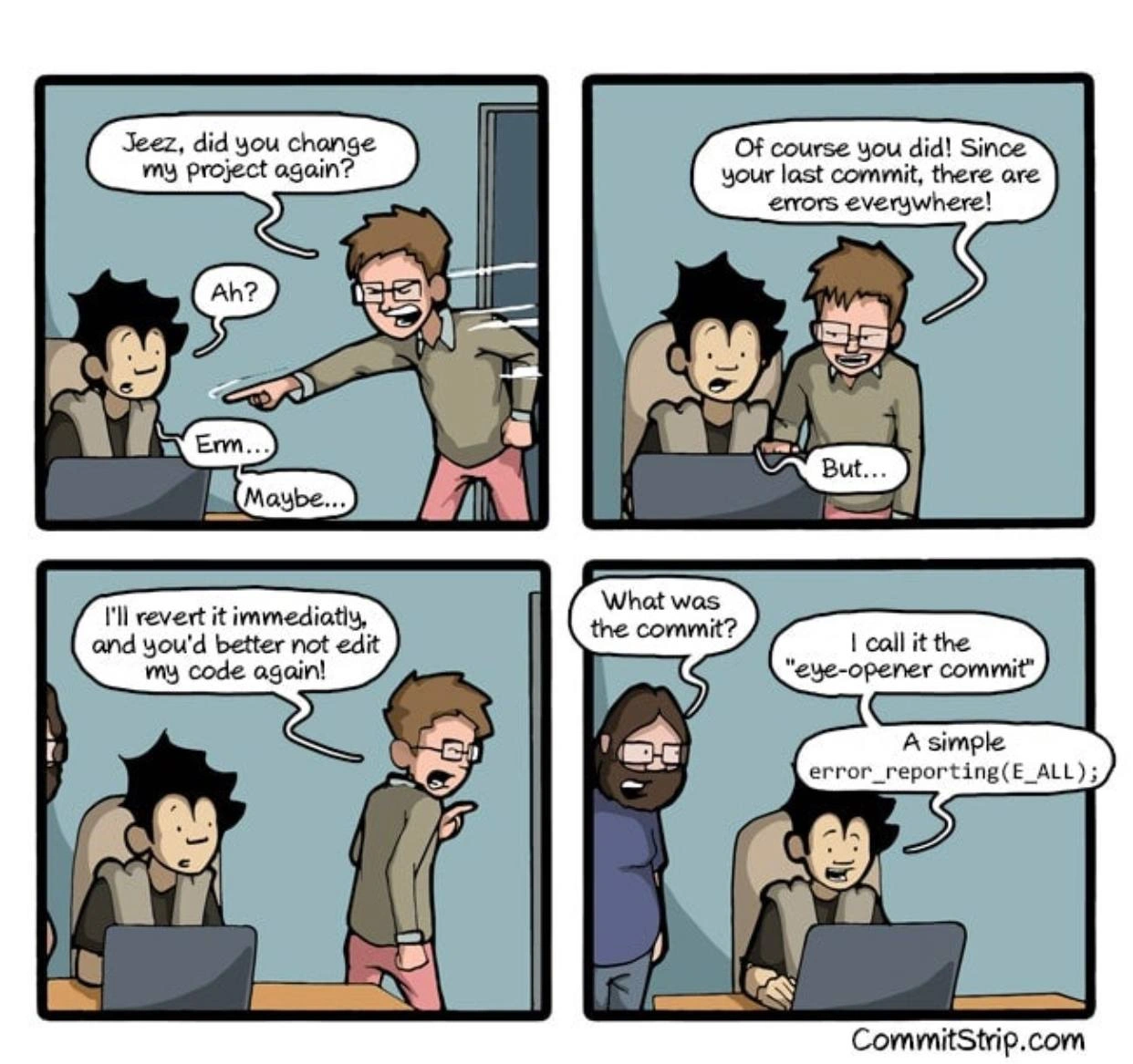 Enabling error reporting commit exposes hidden bugs across the codebase